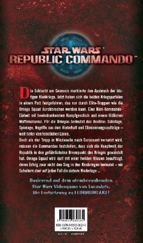 Buchcover und Innenansicht für das Buch: Star Wars: Republic Commando: Triple Zero