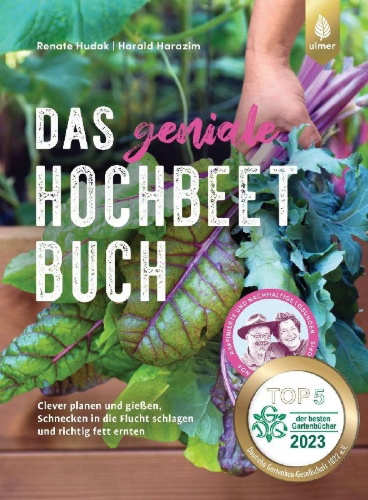 Buchcover und Innenansicht für das Buch: Das geniale Hochbeetbuch