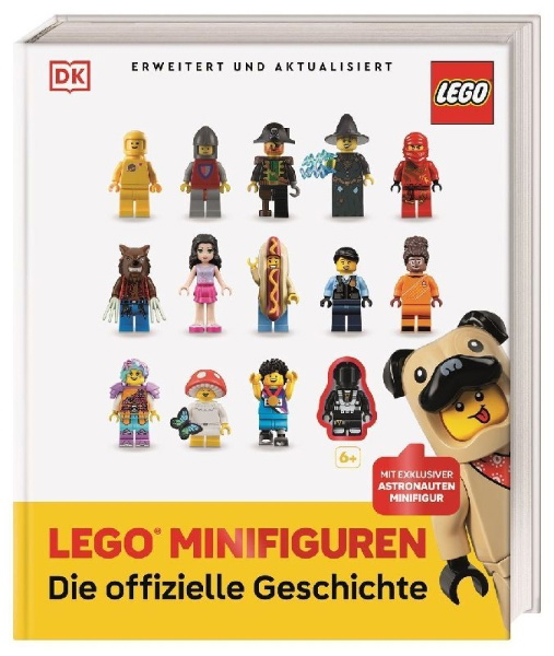 Buchcover und Innenansicht für das Buch: LEGO® Minifiguren Die offizielle Geschichte