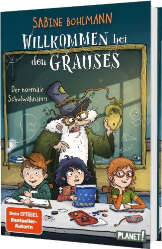 Buchcover und Innenansicht für das Buch: Willkommen bei den Grauses  3: Der normale Schulwahnsinn