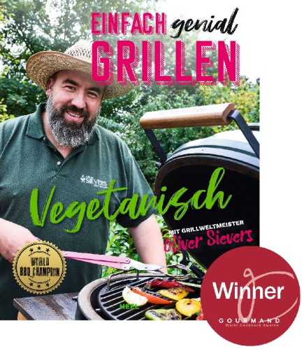 Buchcover und Innenansicht für das Buch: Einfach genial grillen - Vegetarisch
