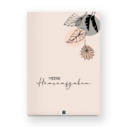 Buchcover und Innenansicht für das Buch: Hausaufgabenheft "leaves lineart"