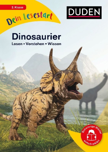 Buchcover und Innenansicht für das Buch: Dein Lesestart - Dinosaurier