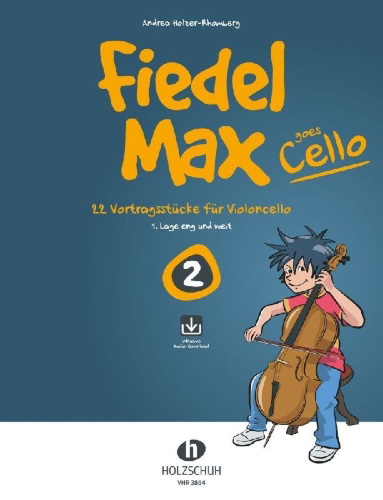 Buchcover und Innenansicht für das Buch: Fiedel-Max goes Cello 2 (inkl. Downloadcode)