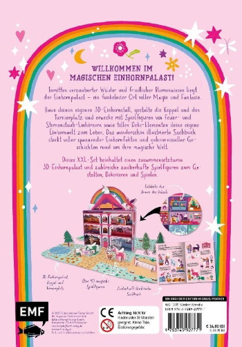 Buchcover und Innenansicht für das Buch: Busy Builders Unicorn Palace
