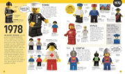 Buchcover und Innenansicht für das Buch: LEGO® Minifiguren Die offizielle Geschichte
