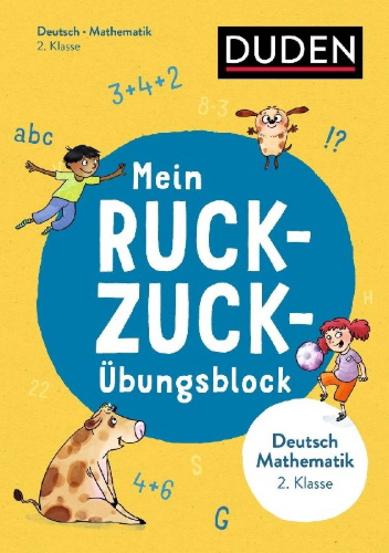 Buchcover und Innenansicht für das Buch: Mein Ruckzuck-Übungsblock Deutsch/Mathe 2. Klasse