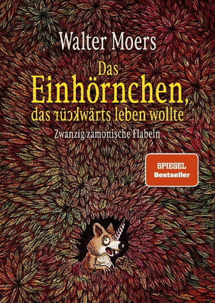 Buchcover und Innenansicht für das Buch: Das Einhörnchen, das rückwärts leben wollte