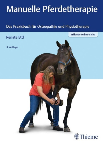 Buchcover und Innenansicht für das Buch: Manuelle Pferdetherapie