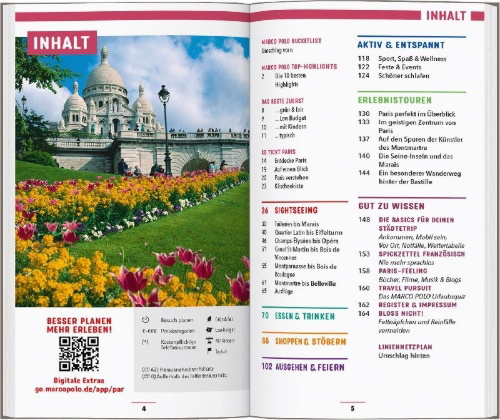 Buchcover und Innenansicht für das Buch: MARCO POLO Reiseführer Paris