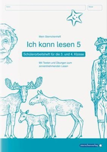 Buchcover und Innenansicht für das Buch: Ich kann lesen 5 - Schülerarbeitsheft für die 3. und 4. Klasse