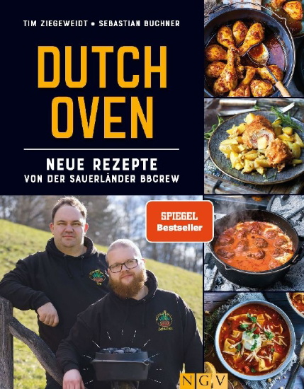 Buchcover und Innenansicht für das Buch: Dutch Oven - Neue Rezepte von der Sauerländer BBCrew