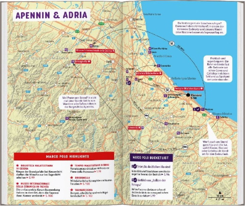 Buchcover und Innenansicht für das Buch: MARCO POLO Reiseführer Emilia-Romagna, Bologna, Parma, Ravenna