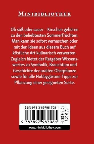 Buchcover und Innenansicht für das Buch: Kirschen