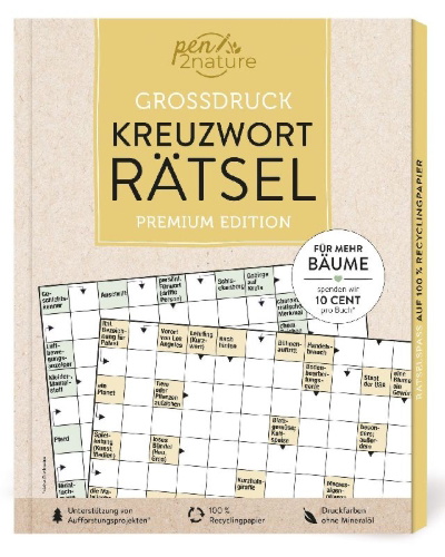 Buchcover und Innenansicht für das Buch: Großdruck Kreuzworträtsel