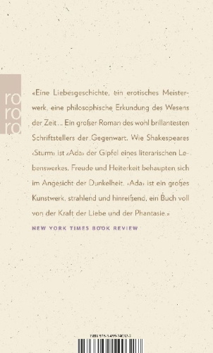 Buchcover und Innenansicht für das Buch: Ada oder Das Verlangen