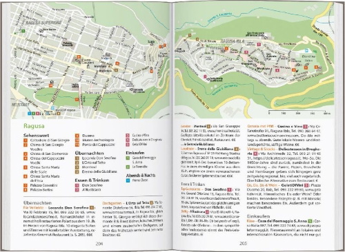 Buchcover und Innenansicht für das Buch: DUMONT Reise-Handbuch Reiseführer Sizilien