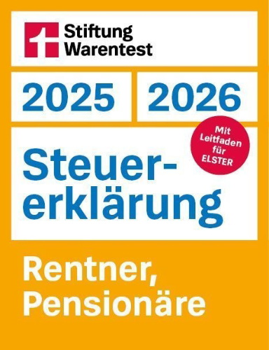 Buchcover und Innenansicht für das Buch: Steuererklärung 2025/2026 - Rentner, Pensionäre