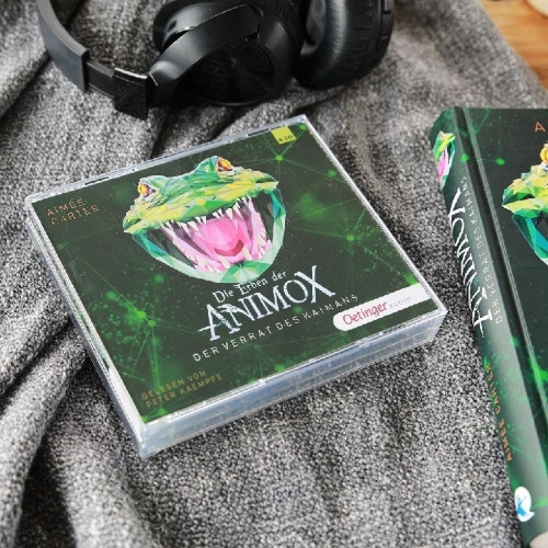 Buchcover und Innenansicht für das Buch: Die Erben der Animox 4. Der Verrat des Kaimans