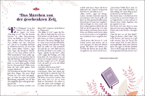 Buchcover und Innenansicht für das Buch: Nimm dir etwas Zeit für dich
