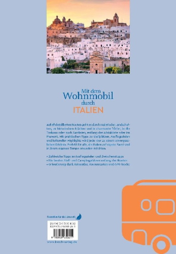 Buchcover und Innenansicht für das Buch: KUNTH Mit dem Wohnmobil durch Italien