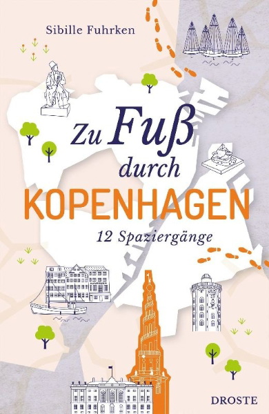 Buchcover und Innenansicht für das Buch: Zu Fuß durch Kopenhagen