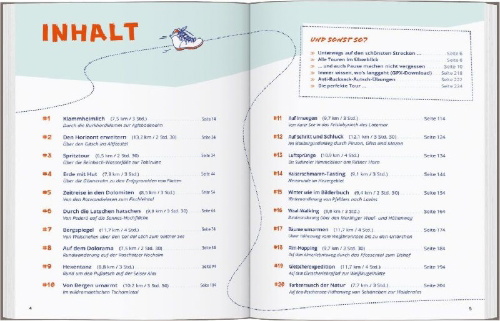 Buchcover und Innenansicht für das Buch: DUMONT Wanderzeit in Südtirol