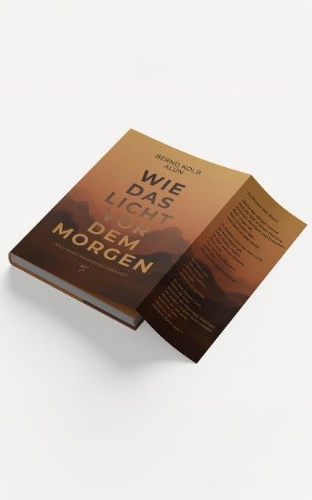Buchcover und Innenansicht für das Buch: WIE DAS LICHT VOR DEM MORGEN