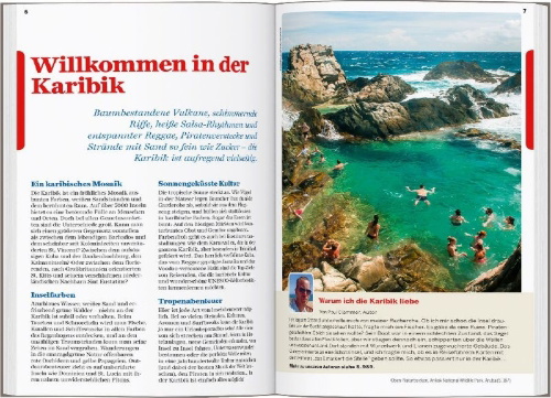 Buchcover und Innenansicht für das Buch: LONELY PLANET Reiseführer Karibik