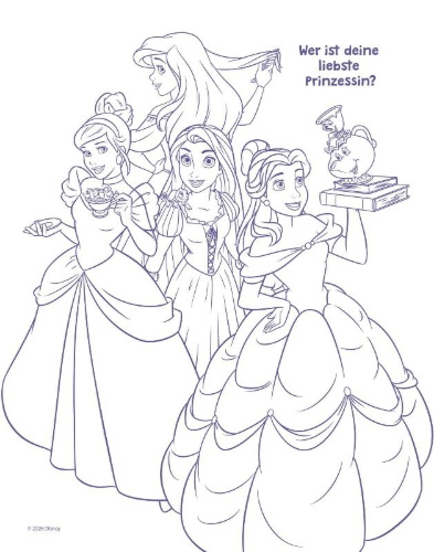 Buchcover und Innenansicht für das Buch: Disney Prinzessin: Mein Magnet-Malbuch