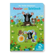 Buchcover und Innenansicht für das Buch: Trötsch Der kleine Maulwurf Puzzle- und Spielbuch Pappenbuch