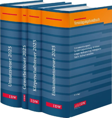 Buchcover und Innenansicht für das Buch: Steuer-Paket 2025: Ertragsteuern und Umsatzsteuer