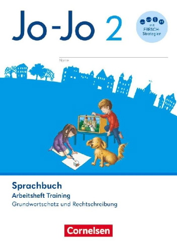 Buchcover und Innenansicht für das Buch: Jo-Jo Sprachbuch 2. Schuljahr - Allgemeine Ausgabe 2024 - Arbeitsheft Training - Grundwortschatz und Rechtschreibung