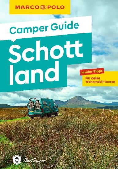 Buchcover und Innenansicht für das Buch: MARCO POLO Camper Guide Schottland