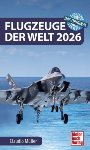 Buchcover und Innenansicht für das Buch: Flugzeuge der Welt 2026