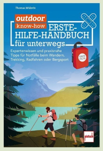 Buchcover und Innenansicht für das Buch: outdoor know-how: Erste-Hilfe-Handbuch für unterwegs