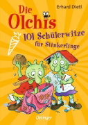 Buchcover und Innenansicht für das Buch: Die Olchis. 101 Schülerwitze für Stinkerlinge