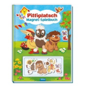Buchcover und Innenansicht für das Buch: Trötsch Unser Sandmännchen Magnet-Spielbuch Pittiplatsch Pappenbuch mit Magneten