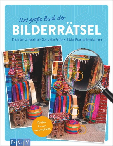 Buchcover und Innenansicht für das Buch: Das große Buch der Bilderrätsel