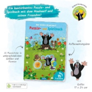 Buchcover und Innenansicht für das Buch: Trötsch Der kleine Maulwurf Puzzle- und Spielbuch Pappenbuch