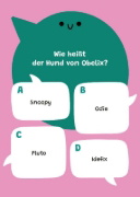Buchcover und Innenansicht für das Buch: Mini Quiz to go. Ab 9