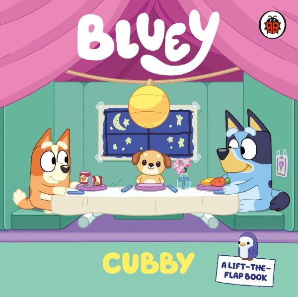 Buchcover und Innenansicht für das Buch: Bluey: Cubby