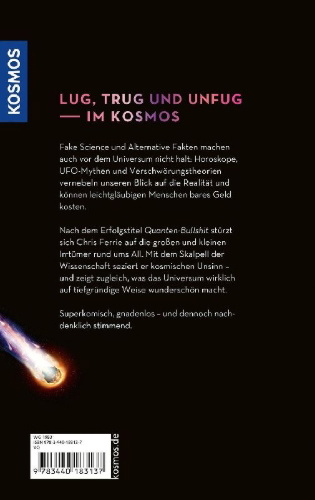 Buchcover und Innenansicht für das Buch: Cosmic Bullshit