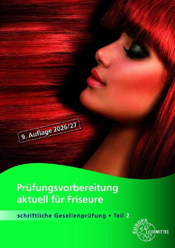Buchcover und Innenansicht für das Buch: Prüfungsvorbereitung aktuell für Friseure Teil 2