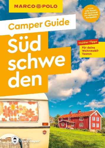 Buchcover und Innenansicht für das Buch: MARCO POLO Camper Guide Südschweden