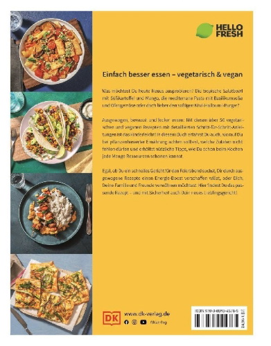 Buchcover und Innenansicht für das Buch: HelloFresh vegetarisch und vegan