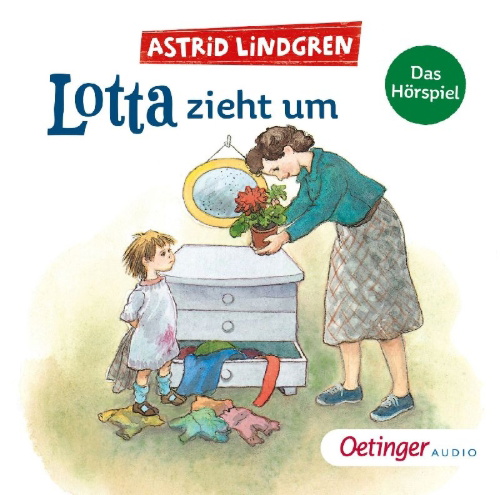 Buchcover und Innenansicht für das Buch: Lotta flyttar hemifrån