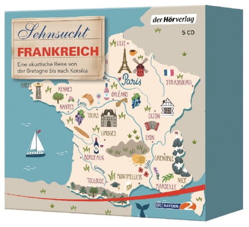 Buchcover und Innenansicht für das Buch: Sehnsucht Frankreich 5 CD