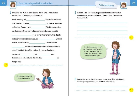 Buchcover und Innenansicht für das Buch: Übungsheft - Aufsatz 4. Klasse