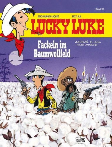 Buchcover und Innenansicht für das Buch: Les Aventures de Lucky Luke d'après Morris 9: Un cow-boy dans le coton